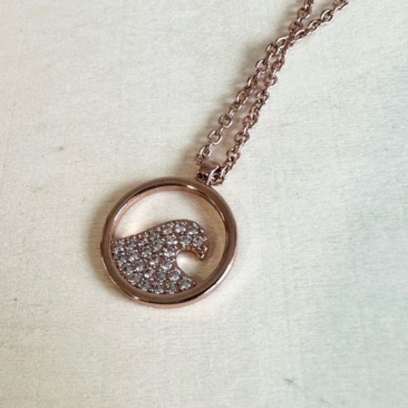 Pura Vida Pave Wave Necklace and Earring Set - Picture 4 of 9